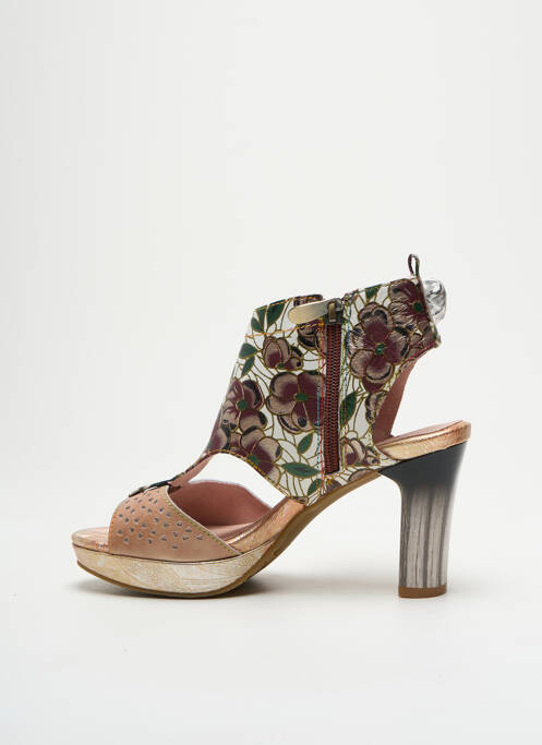 Sandale/Pantofi decupați bej LAURA VITA femeie