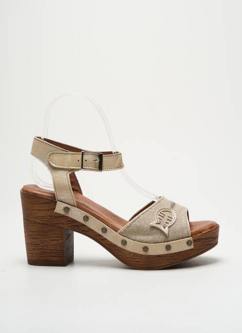 Sandale/Pantofi decupați bej NEMONIC femeie