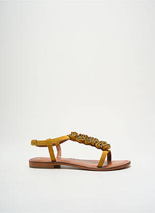 Sandale/Pantofi decupați galben SANTAFE femeie