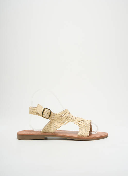 Sandale/Pantofi decupați bej SANTAFE femeie