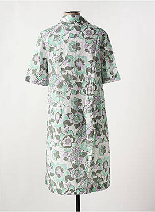 Rochie midi imprimeu floral mâneci scurte verde FRANK WALDER femeie