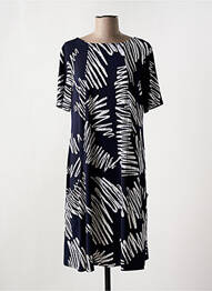 Rochie midi imprimeu fantezie mâneci scurte negru JOSEPH RIBKOFF femeie