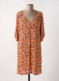 Rochie midi mâneci 3/4 mâneci 3/4 portocaliu LOLA ESPELETA femme