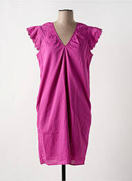 Rochie midi mâneci scurte mâneci scurte violet LA FEE MARABOUTEE femme
