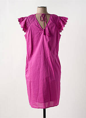 Rochie midi mâneci scurte mâneci scurte violet LA FEE MARABOUTEE femeie
