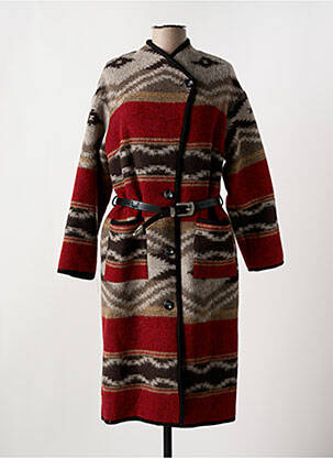 Palton lung roșu LA PETITE FRANCAISE femeie