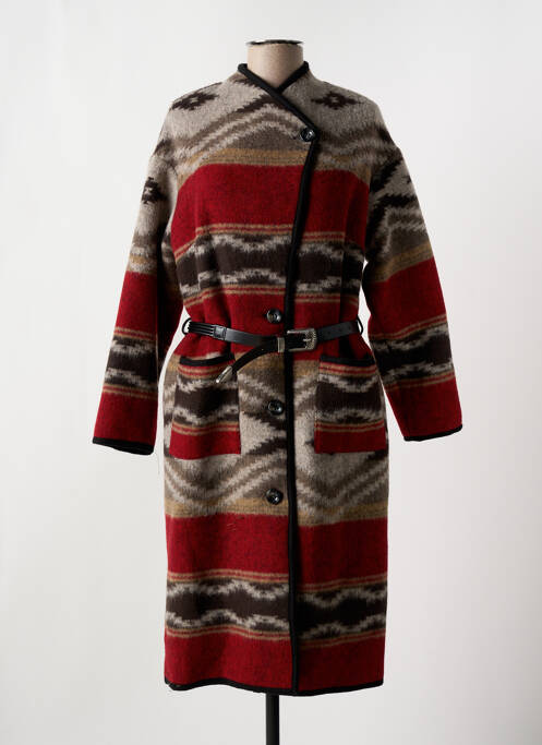 Palton lung roșu LA PETITE FRANCAISE femeie