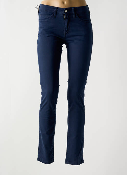 Pantalon slim albastru DESGASTE femeie