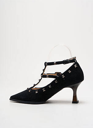 Pantofi cu toc nubuc toc de 4 la 6 cm negru LODI femeie