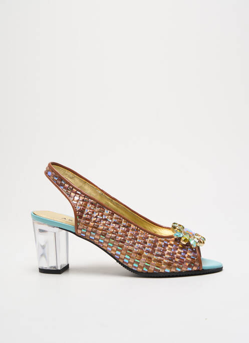 Sandale/Pantofi decupați maro AZUREE femeie