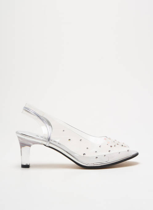 Sandale/Pantofi decupați argintiu AZUREE femeie