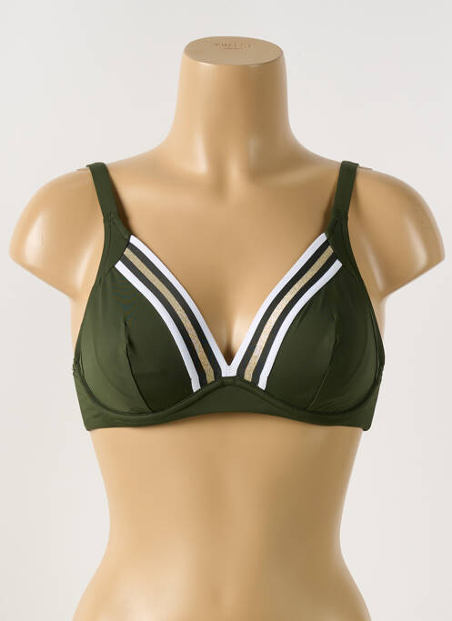 Sutien de costum de baie elasticitate sutien cupe întregi cu decolteu înalt verde LISE CHARMEL femme