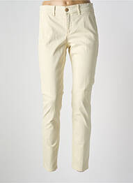 Pantalon chino țesătură poplin mărime normală bej HAPPY femme