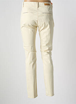 Pantalon chino țesătură poplin mărime normală bej HAPPY femeie