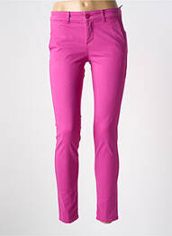 Pantalon chino talie joasă talie joasă roz HAPPY femeie