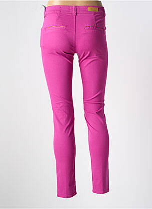 Pantalon chino talie joasă talie joasă roz HAPPY femeie