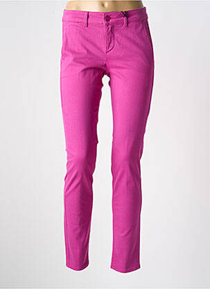 Pantalon chino talie joasă talie joasă roz HAPPY femeie