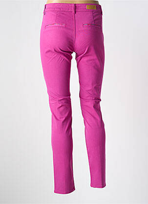Pantalon chino talie joasă talie joasă roz HAPPY femeie