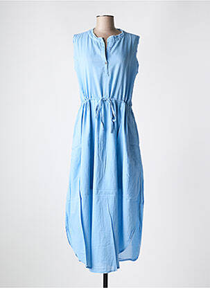 Rochie lungă fără mâneci fără mâneci albastru RABENS SALONER femeie