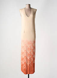 Rochie lungă mâneci scurte mâneci scurte bej RABENS SALONER femme