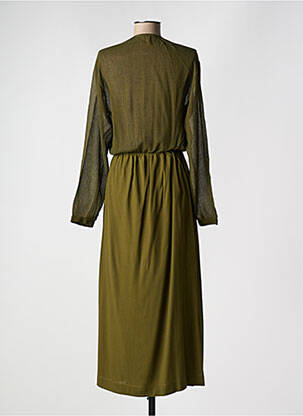 Rochie lungă mâneci lungi mâneci lungi verde KARMA KOMA femeie