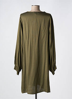 Rochie midi croială fluidă mâneci lungi verde PAKO LITTO femeie