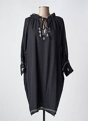Rochie midi croială fluidă mâneci lungi negru MARLO femeie