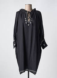Rochie midi croială fluidă mâneci lungi negru MARLO femme