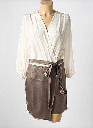 Salopetă scurtă bej SANFASON femeie