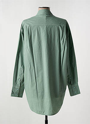 Tunică mâneci lungi guler de bluză verde JEFF femeie