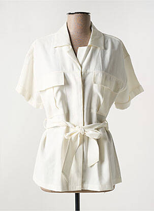 Tunică mâneci scurte bej LAUREN VIDAL femeie