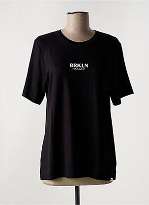 Tricou imprimeu fantezie mâneci scurte negru PENN & INK N.Y femeie
