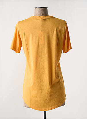 Tricou serigrafie mâneci scurte portocalie PENN & INK N.Y femeie