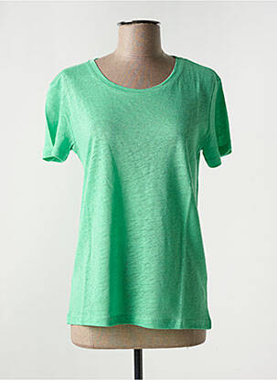 Tricou elasticitate mâneci scurte verde SECOND FEMALE femeie