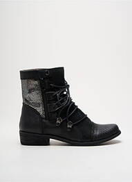 Botine/ghete material neted toc plat până la 3 cm negru KDOPA femme