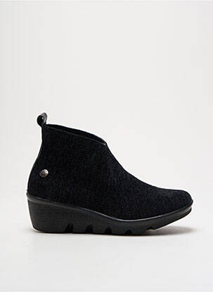 Botine/ghete vârf rotund toc de 4 la 6 cm negru BERNIE MEV femeie