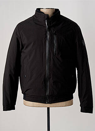 Geacă matlasată buzunare fără glugă negru S4 JACKETS bărbat