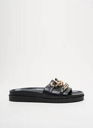 Mulete/saboți material neted toc plat până la 3 cm negru MJUS femeie
