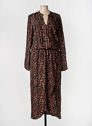 Rochie lungă maro ELORA femeie