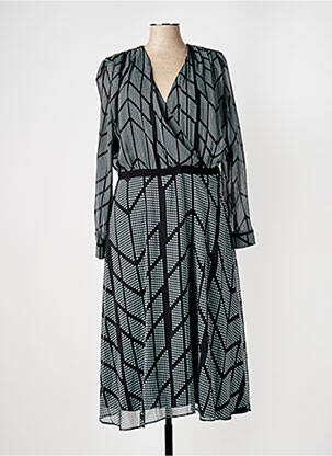 Rochie midi mâneci lungi mâneci lungi negru ELORA femeie