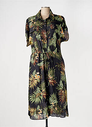 Rochie midi mâneci scurte mâneci scurte verde ELORA femeie