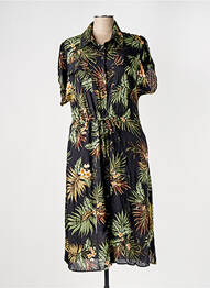 Rochie midi mâneci scurte mâneci scurte verde ELORA femme