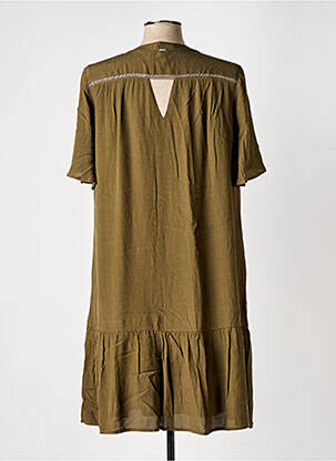 Rochie midi mâneci scurte mâneci scurte verde ELORA femeie