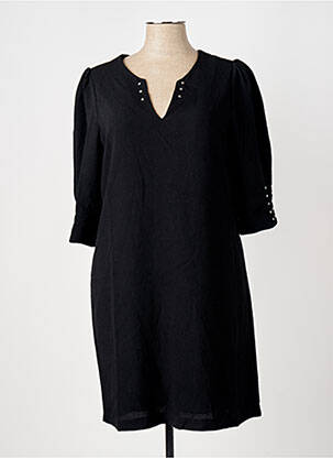 Rochie scurtă mâneci 3/4 mâneci 3/4 negru ELORA femeie