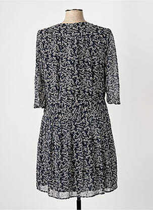 Rochie midi imprimeu floral mâneci 3/4 albastru ELORA femeie