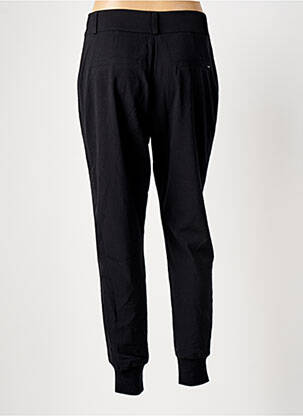 Pantalon slim țesătură poplin mărime normală negru ELORA femeie