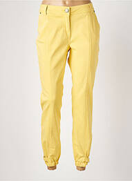 Pantalon 7/8 elasticitate mărime normală galben ELORA femme