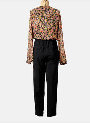 Salopetă-pantalon țesătură crep mâneci lungi portocalie ELORA femeie