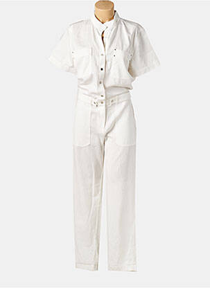 Salopetă-pantalon alb ELORA femeie