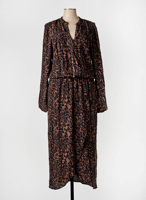 Rochie lungă maro ELORA femeie